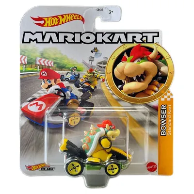 Produktbild von Hot Wheels Mario Kart MarioKart Bowser and Standard Kart, Auto, 3 Jahr(e), Schwarz, Grün, Gelb