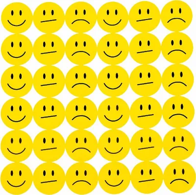 Produktbild von Oblique Unique 180 Smiley Sticker Set Aufkleber Lächeln Emoji Smily Face - gelb
