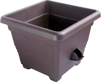 Obrázok produktu pre Samozavlažovací kvetináč Bergamot Plastia čokoláda 50 x 50 cm