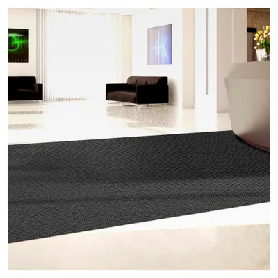 Produktbild von Schmutzfangmatte Hongkong nach Maß - Meterware - 10 mm hohe, robuste Eingangsmatte - strapazierfähige Sauberlaufmatte (Anthrazit, 200 cm x 250 cm)