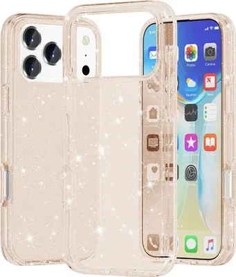 Produktbild von iPhone 17 Pro Max Hülle - Coverup Glitzer TPU Back Cover - Gold