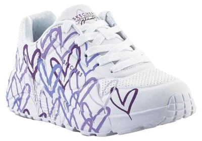 Produktbild von Skechers - "JGoldcrown Uno Lite Spread the Love" Sneaker für Kinder PP11614 (30 EU) (Weiß/Veilchen)