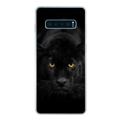 Produktbild von MuchoWow® Handyhülle Schutzhülle Hülle für Samsung Galaxy S10 Plus Leopard - Augen - Schwarz Silikon Softcase Handy Hülle - Schutzhülle