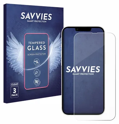 Produktbild von 3x Savvies Schutzglas für Apple iPhone 13 / 13 Pro Displayschutz 9H Glas klar transparent