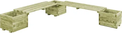 Image de Banc de jardin à jardinières Bois de pin imprégné