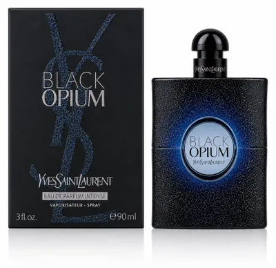 Produktbild von Yves Saint Laurent Black Opium Intense, Frauen, 90 ml, Nicht nachfüllbare Flasche, Absinth, Anis, Boysenbeere, Wermut, Jasmin, Orangenblüte, Kaffee, Lakritze, Sandelholz, Vanille