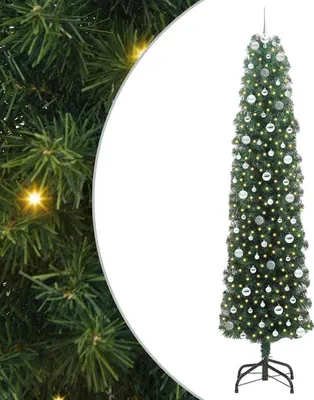 Image de vidaXL Arbre de Noël artificiel avec 300 LED avec support Vert 240 cm