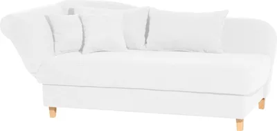 Produktbild von Recamiere mit Armteil links klappbar Katia Bezug Veloursstoff Buche natur / creme 22691