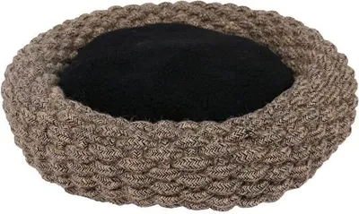 Produktbild von duvoplus 5414365375546, Nest-Haustierbett, Drinnen, Katze / Hund, Schwarz, Braun, Rund, Einfarbig