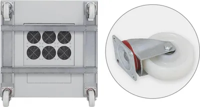 Produktbild von Rollensatz mit Verstärkungsrahmen 800x600 für Netzwerkracks, 900 kg