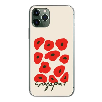 Produktbild von MuchoWow® Handyhülle Schutzhülle Hülle für iPhone 11 Pro Blumen - Mohn - Muster Silikon Softcase Handy Hülle - Handy