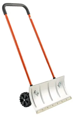 Obrázek produktu pro VEVOR hrablo na sníh na kolečkách, 61 cm, hrablo na sníh s obousměrnou lopatou, nastavitelná násada 90°, kovový odstraňovač sněhu, odklízení sněhu, na čištění, na příjezdové cesty, chodníky