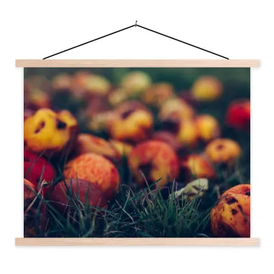 Produktbild von MuchoWow® Textilposter Landdekoration - Herbst - Apfel - Obst 40x30 cm mit holzfarbenen Rahmen - Bilder