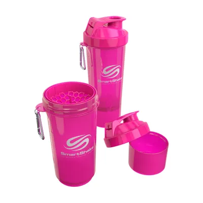 Zdjęcie produktu dla Shaker SmartShake SLIM 500 ml z 2 pojemnikami na porcje, kolor: rowy