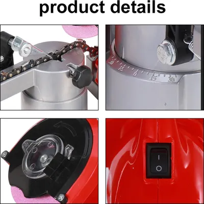 Image de Meuleuse de chaîne électrique de table Polisseuse de chaîne de scie professionnelle Lime à chaîne électrique Outils d'affûtage Moteur en cuivre pur