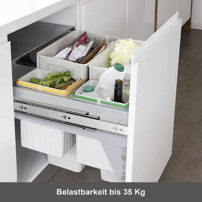 Productafbeelding van Volledig uittrekbare ladegeleiders 45 mm breed met softclose - 35 kg draagkracht, 450 mm lengte