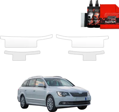Produktbild von 4in1 Schutzfolie für Schweller - Skoda Superb 2 Kombi Facelifting (2013-2015) Grizz Protector