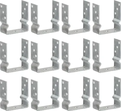 Obrázok produktu pre Kotviace pätky 12 ks strieborné 12x6x15 cm pozinkovaná oceľ