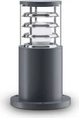 Produktbild von Pollerleuchte Aluminium 25 cm hoch IP54 Grau E27 rund Modern Stehlampe außen