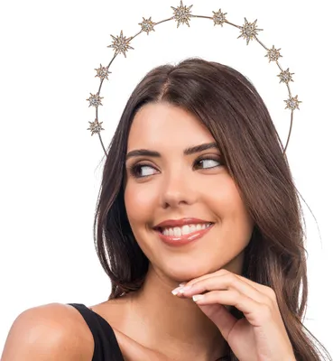 Produktbild von Haarreif Sternen Diadem mit Strass | Gold