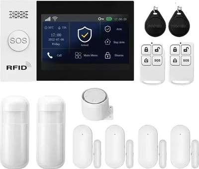 Produktbild von Hausalarmanlage, drahtlose Konnektivität, intelligente Automatisierung, GSM 2G WiFi Kit C, EU-Stecker