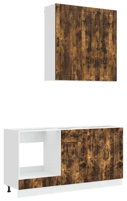 Immagine prodotto di vidaXL Modulo cucina LUCCA, 5 pezzi, legno impiallacciato in rovere affumicato