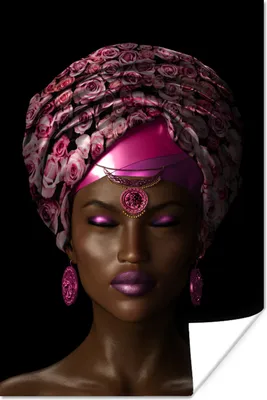 Produktbild von MuchoWow® Poster Frauen - Accessoires - Rosa 80x120 cm - Papierdruck