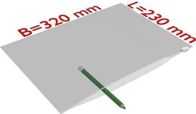 Produktbild von Gleitverschlussbeutel Maße 320x230mm Stärke 75µ PE transparent TRANSPAK