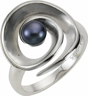 Zdjęcie produktu dla Pierścionek Zeeme Pearls 925/- srebro próby 925 białe 054 (17,2) perła czarna 273270751-1