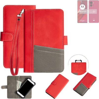 Produktbild von K-S-Trade Handy Schutzhülle kompatibel mit Motorola Edge 40 Hülle Portemonnee Brieftasche Klapphülle Kartenfächer Flip Wallet Case Etui