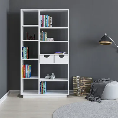 Obrázek produktu pro Skye Decor, Luma- Luma ARN, bílá, knihovny, 188,6x80,4x25 cm, 100% melaminovaná dřevotříska