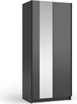 Obrázek produktu pro Úzká zrcadlová šatní skříň 80 cm CARTAGO - černá