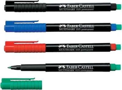 Produktbild von FABER-CASTELL MULTIMARK 1523 Folienstifte-Set farbsortiert permanent, 4 St.