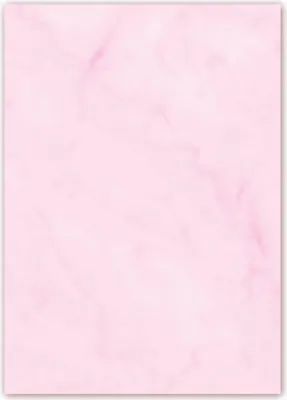 Produktbild von Gastronomie Papier (Rosa-Marmor, DIN A4, 100 Blatt, GPA-5008) für Speisekarten. Marmoriertes Papier, einseitig bedruckt, für alle Drucker/Kopierer geeignet