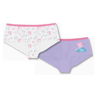 Produktbild von Peppa Pig - Kinder Unterhose Mädchen 2er pack weiß/lila 86/92