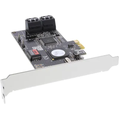 Produktbild von InLine 76612A, PCIe, 0, 1, 5, 10, verkabelt, 3 Gbit/s