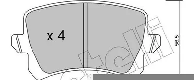 Produktbild von METELLI 22-0806-0 Bremsbeläge Satz Bremsklötze Hinten