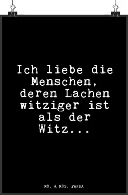 Produktbild von Mr. & Mrs. Panda Bild Ich liebe die Menschen,... DIN A4 - Schwarz - Geschenk, Freund, Freundin, Sprüche, Deko, Schwester, Kunstdruck, wanddeko, Partner, Wandbild, Bruder