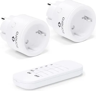Produktbild von Sonero S-RCS102 Funk-Steckdosen Set 2300 Watt Funksteckdose, Weiß, 2er,