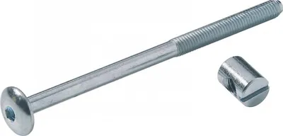 Produktbild von 4er Set HETTICH Flachkopf- und Kolbenmontageschrauben, Stahl verzinkt, L.100 mm
