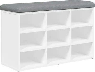 Obrázok produktu pre Lavica na topánky biela 82x32x50 cm materiál na báze dreva