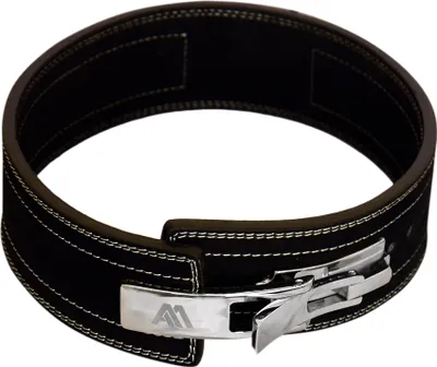 Obrázek produktu pro AA Fitness Gear Vzpěračský opasek tloušťky 11 mm - ideální pro vzpírání - posilování - opasek do posilovny z pravé kůže - černý - L