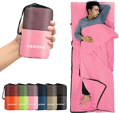 Produktbild von JAICOM Hüttenschlafsack Ultraleichter Seideschlafsack Kleines Packmaß Mikrofaser