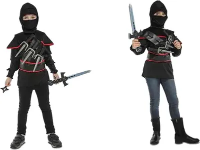 Produktbild von Mom Ich Will Ein Ninja Sein-kinderkostüm Schwarz 5-7 Years Schwarz 5-7 Years