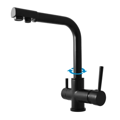 Obrázek produktu pro Slezák-RAV Vodovodní baterie dřezová SEINA - černá matná, Barva: černá matná, Rozměr: 1/2''