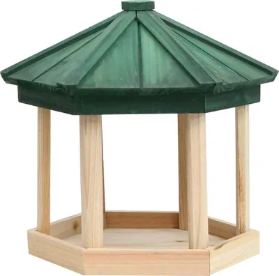 Produktbild von vidaXL Krmítko pre vtáky Osemuholník z jedľového masívu 33x30 cm