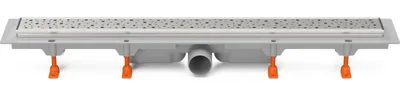 Obrázok produktu pre Podlahový odtok Chud?j 650 mm, bočný D50, štvorcová mriežka, rám z nehrdzavejúcej ocele CH 650/50 SN 1 -