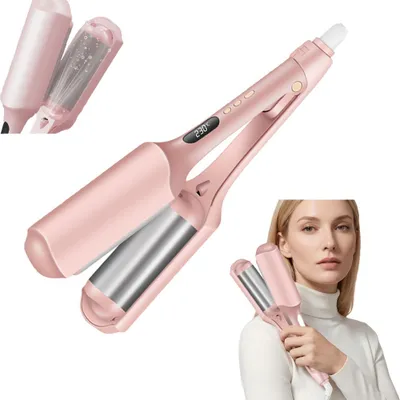 Produktbild von JY-001 Ionic Lockenstab 32mm, Automatischer Timer mit Summer, Temperatur 150-230°C, Wellen- & Große Locken, Haarstyling Werkzeug