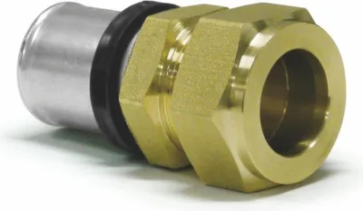 Obrázek produktu pro Tvarovka přechodová měděná trubka - lisovací tvarovka, velikost 26x3 - výstup 28 mm