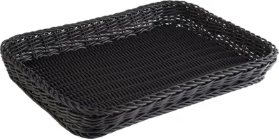 Produktbild von APS 50908 Korb PROFI LINE, 40 x 30 cm, Höhe 5 cm, Polypropylen, Bäcker-Maß, schwarz